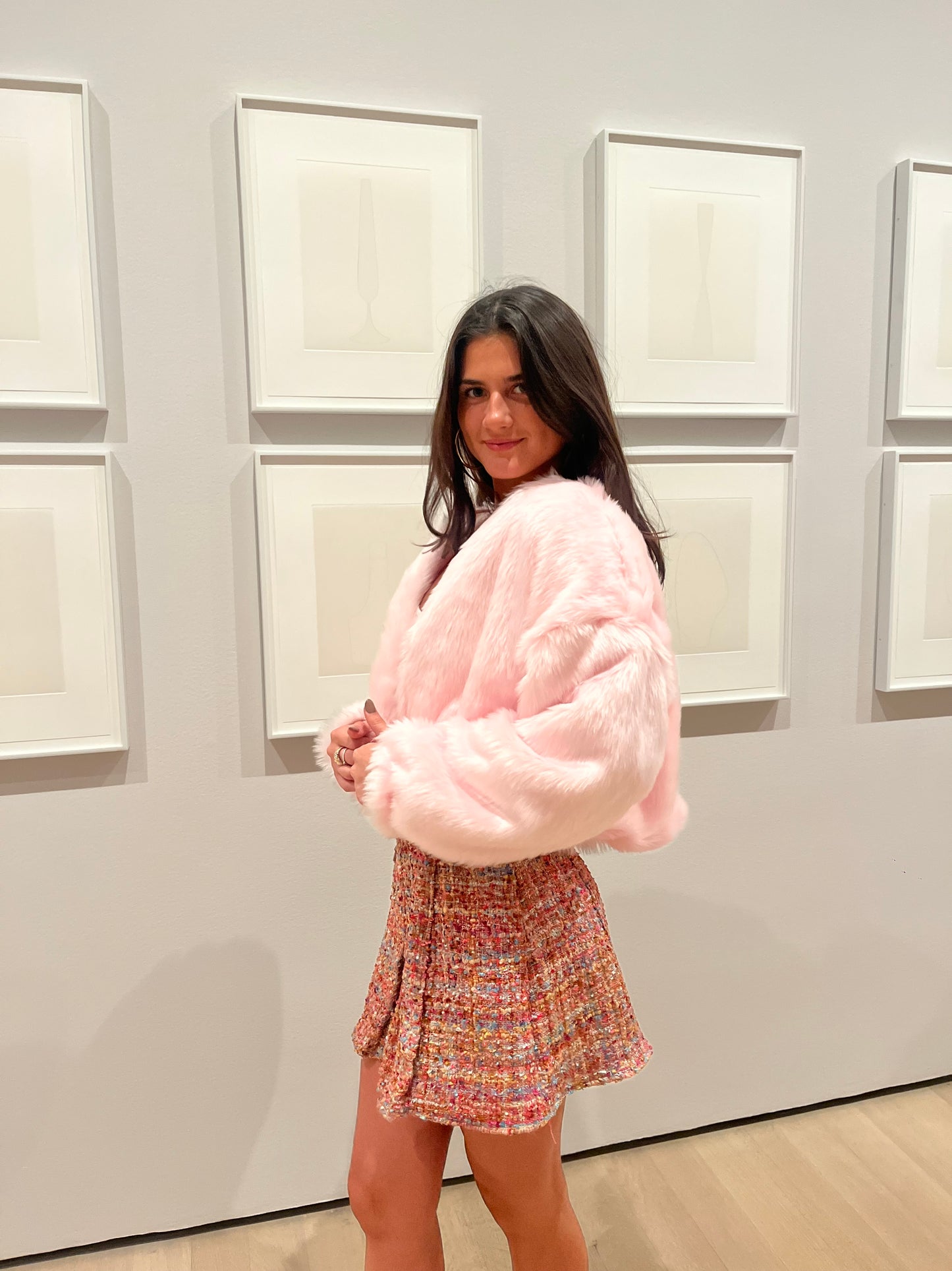 Picture Me in Pink Fur Coat
